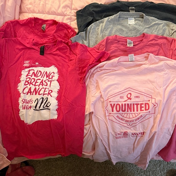 Gildan Other - 6 Pink Breast Cancer Awareness women’s Short Sleeve Tee’s